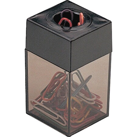 Oic Clip Dispenser, Magnetic, Smoke/Black 12PK OIC93690